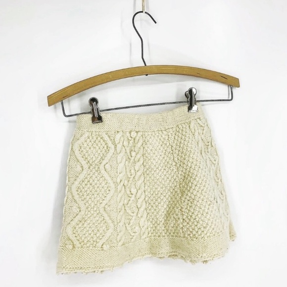 🍋 VINTAGE WOOL ARAN irish cable knit handmade